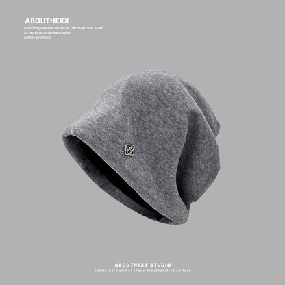 Letter Beanie Slouchy B Plate Metal