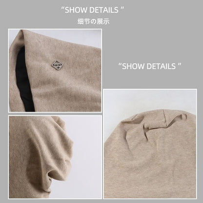 Letter Beanie Slouchy B Plate Metal