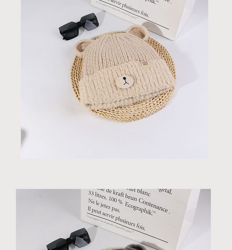 Knit Beanie Bear Ear