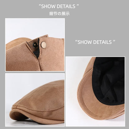 Suede Cap Faux Flat