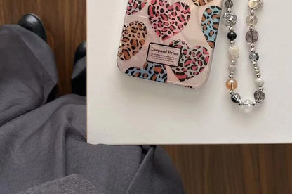 Leopard Print Heart Print Phone Case