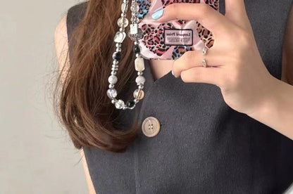 Leopard Print Heart Print Phone Case