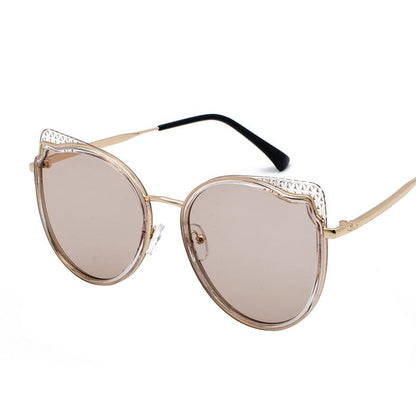 Frame Cat Eye Metal Sunglasses