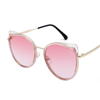 Frame Cat Eye Metal Sunglasses