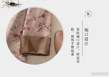 Chemisier fleuri à manches évasées