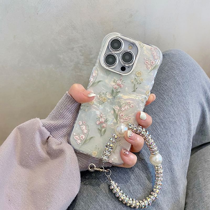 Flower Set Case Strap Phone /