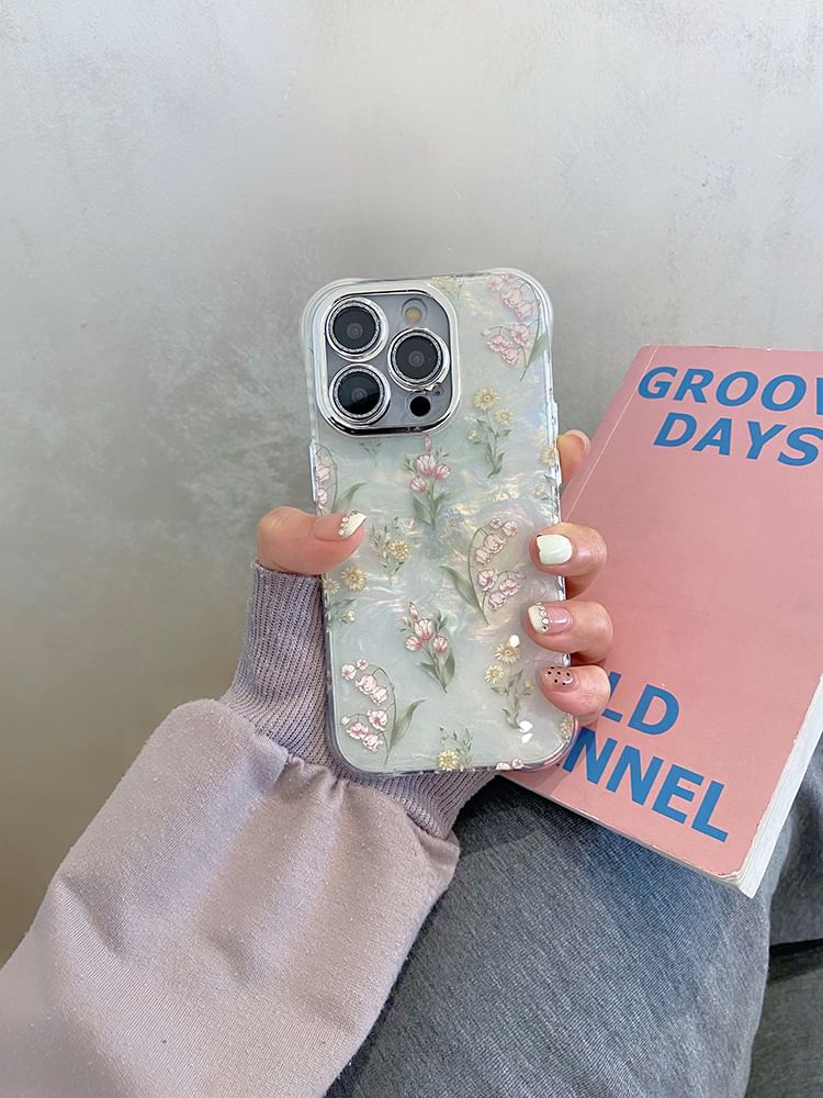 Flower Set Case Strap Phone /