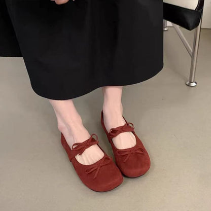 Jane Accent Mary Bow Plain Flats