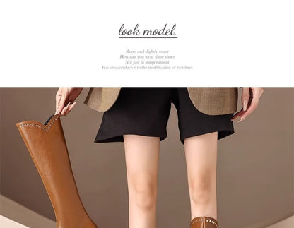 Boots Platform Knee High Studded