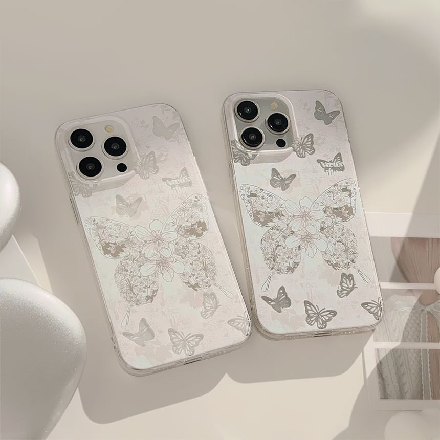 Case Floral Butterfly Phone
