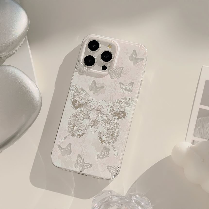 Case Floral Butterfly Phone