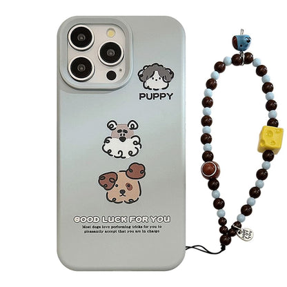 Dog Set Bead Case / Phone Strap