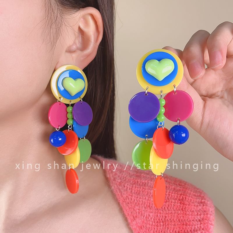 Disc Drop Earring