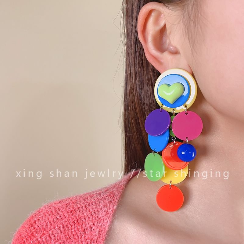 Disc Drop Earring