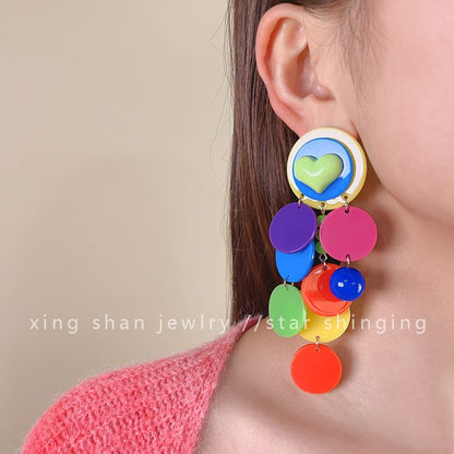 Disc Drop Earring