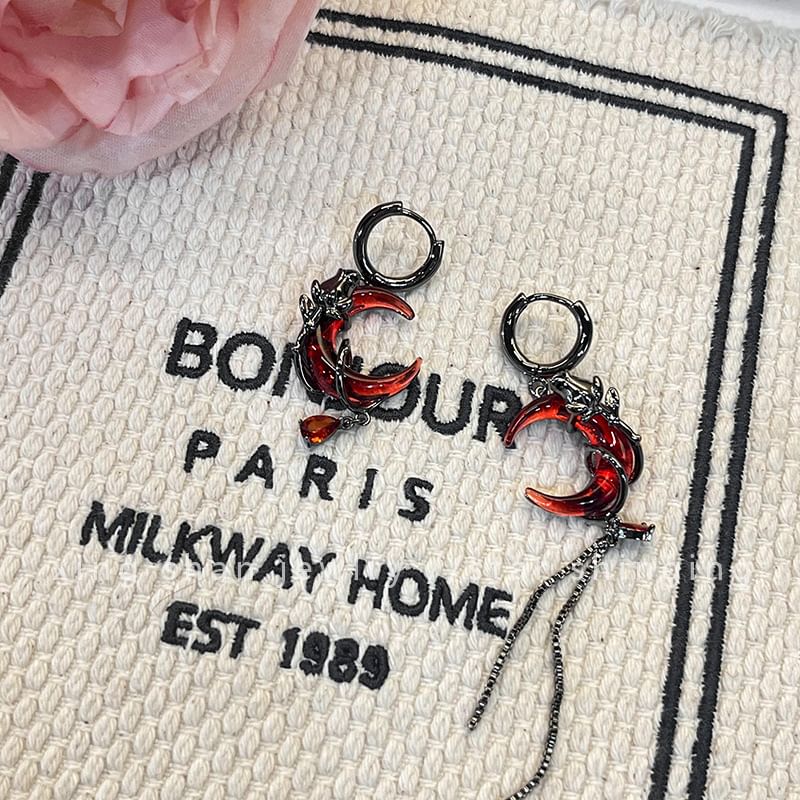 Earring Drop Moon-Shaped