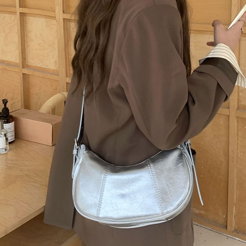 Crescent Bag Faux Leather Shoulder