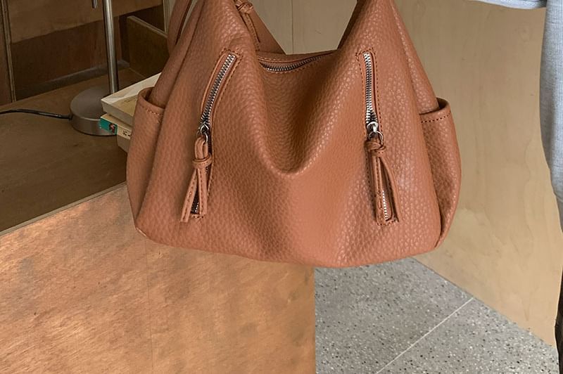 Tassel Bag Leather Faux Shoulder