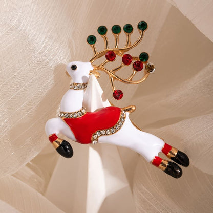 Broche de Noël en alliage CZ