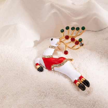 Broche de Noël en alliage CZ