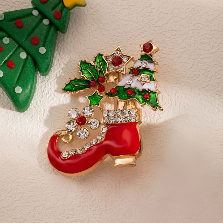 Broche de Noël en alliage CZ