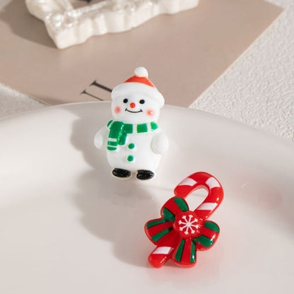 Christmas Cartoon Asymmetrical Resin Stud Earring