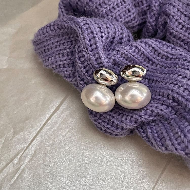 Faux Pearl Alloy Earrings