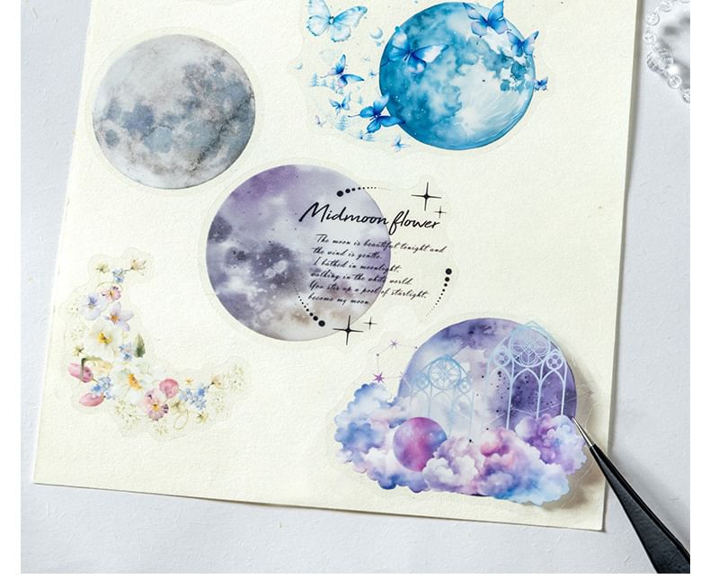 Moon / Floral Masking Tape