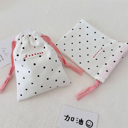 Dotted Drawstring Pouch