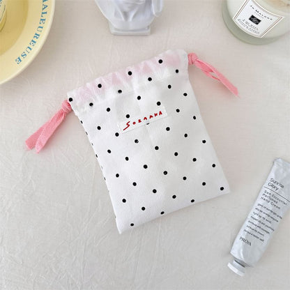 Dotted Drawstring Pouch