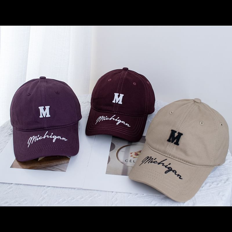 (Various Lettering Baseball Cap Embroidered Designs)