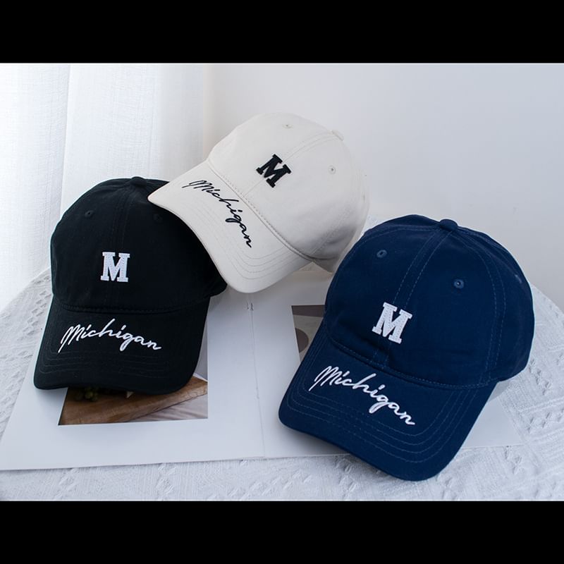 (Various Lettering Baseball Cap Embroidered Designs)