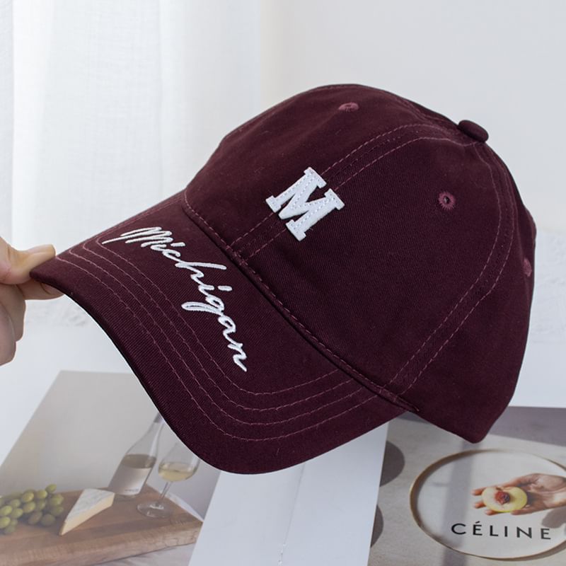 (Various Lettering Baseball Cap Embroidered Designs)