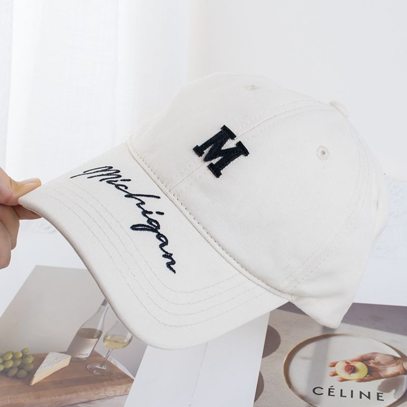 (Various Lettering Baseball Cap Embroidered Designs)