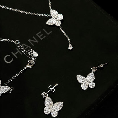 Stud / Bracelet Butterfly Earring Necklace