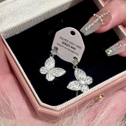 Stud / Bracelet Butterfly Earring Necklace