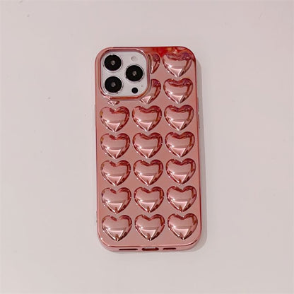 Metallic Heart Phone Case