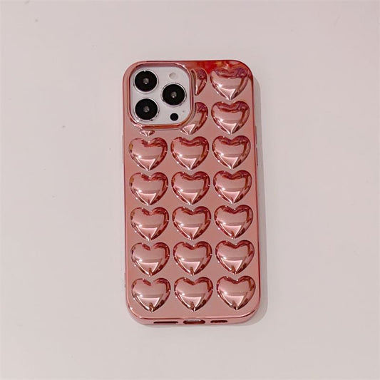 Metallic Heart Phone Case