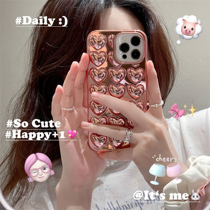Metallic Heart Phone Case