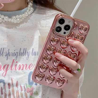 Metallic Heart Phone Case