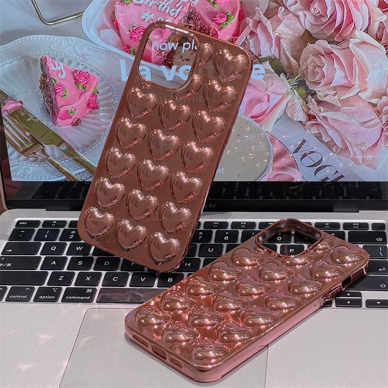 Metallic Heart Phone Case