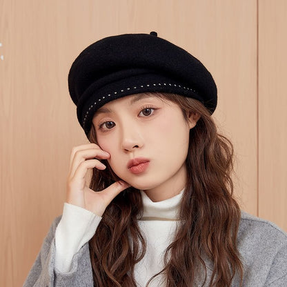 Hat Beret Studded