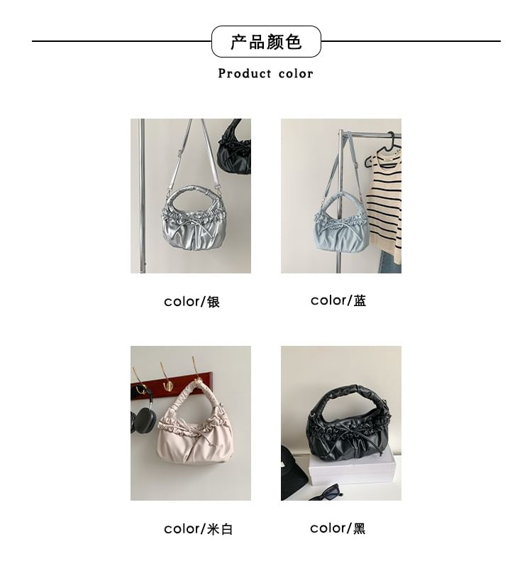 Shoulder Bow Ruched Bag