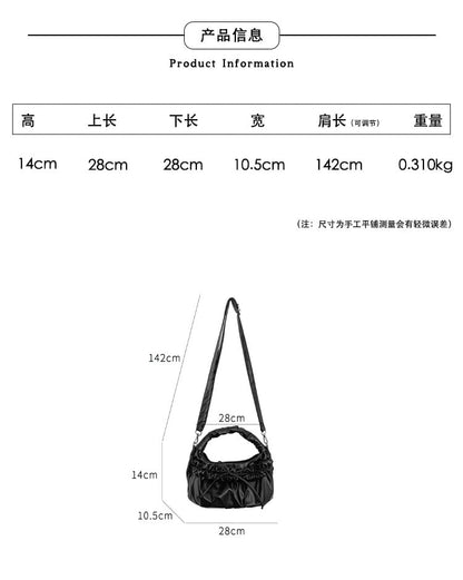 Shoulder Bow Ruched Bag