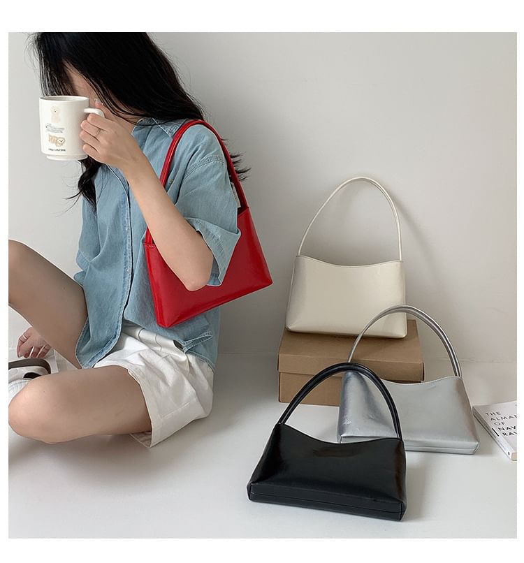Shoulder Leather Bag Faux