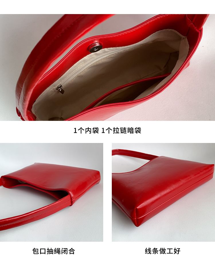 Shoulder Leather Bag Faux