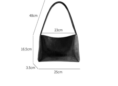 Shoulder Leather Bag Faux
