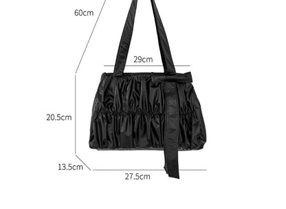 Tote Bag Ruched Bow