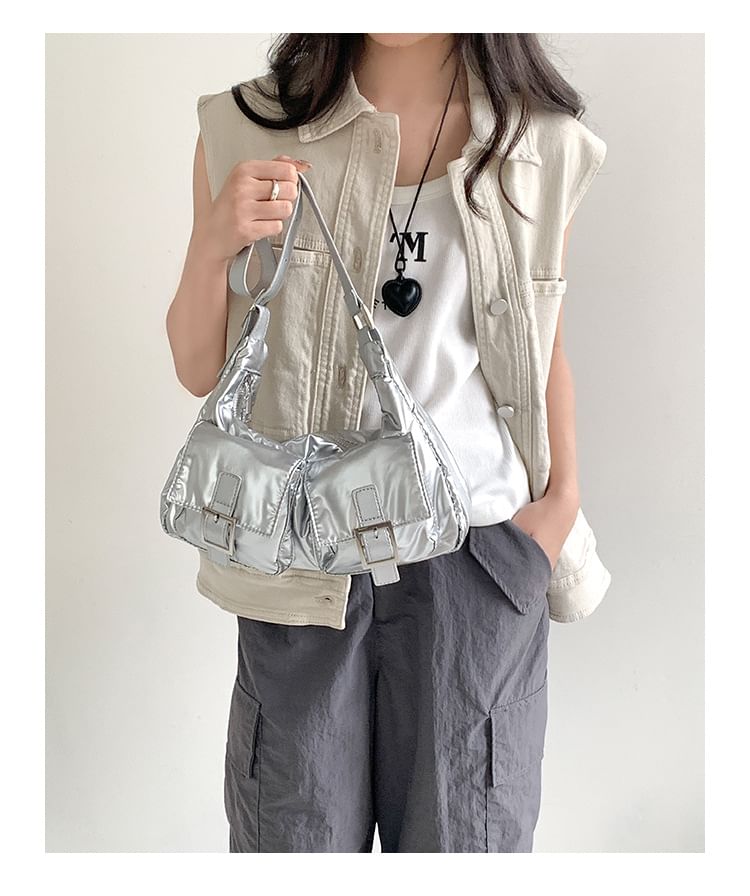 Shoulder Multi-Pocket Bag Buckled