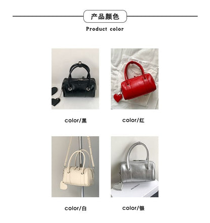 Faux Boston Leather Bag